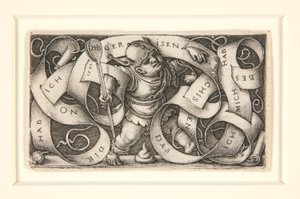 El pequeño bufón con letras grandes (El pequeño bufón) de Hans Sebald Beham