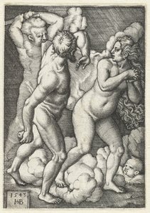 Expulsión del Paraíso de Hans Sebald Beham