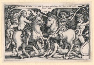 Hércules secuestrando a Iole de Hans Sebald Beham