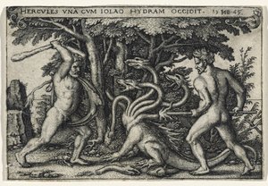 Hércules matando a la Hidra, 1545 de Hans Sebald Beham