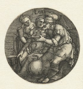 Lot y sus hijas de Hans Sebald Beham