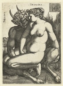 Nessus en Deïnira Nessvs Deianira (título sobre objeto) de Hans Sebald Beham