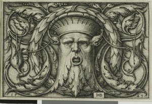 Ornamento con una Máscara de Hans Sebald Beham