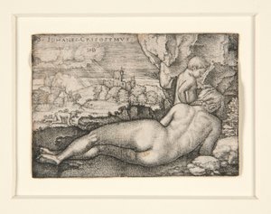 Penitencia de San Juan Crisóstomo de Hans Sebald Beham