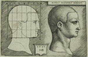 Estudio de perfil de la cabeza de un hombre de Hans Sebald Beham