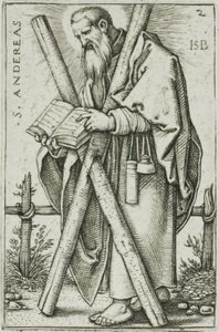 San Andrés, lámina 2 de Los Doce Apóstoles de Hans Sebald Beham