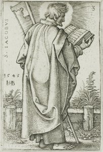 San Jaime Menor, placa 3 de Los Doce Apóstoles de Hans Sebald Beham