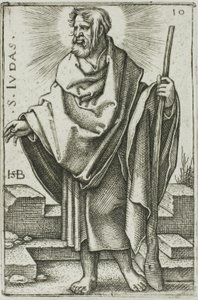 San Judas, lámina 10 de Los Doce Apóstoles de Hans Sebald Beham