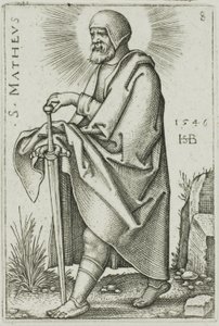 San Mateo, lámina 8 de Los doce apóstoles de Hans Sebald Beham