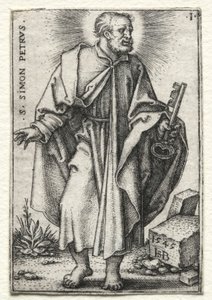 San Simón Pedro, 1545-1546 de Hans Sebald Beham