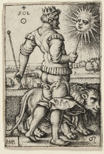 Sol, placa cuatro de Los siete planetas con los zodiacos
