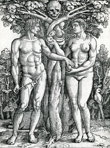 La caída de Adán y Eva, c.1525-27 de Hans Sebald Beham