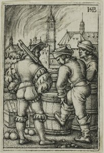 El guardia cerca de los polvorines de Hans Sebald Beham
