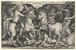 Hércules secuestra a Iole de Hans Sebald Beham