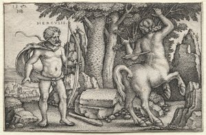 Hércules y Nessus, 1542. de Hans Sebald Beham