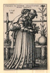 La dama y la muerte de Hans Sebald Beham