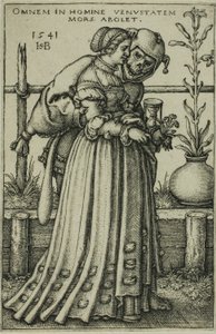 La dama y la muerte de Hans Sebald Beham
