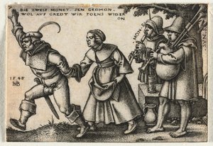 La Boda Campesina o los Doce Meses: No. 7 de Hans Sebald Beham
