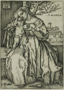 La Virgen y el Niño con el loro de Hans Sebald Beham