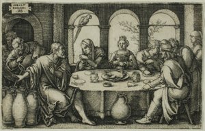 Las bodas de Caná de Hans Sebald Beham