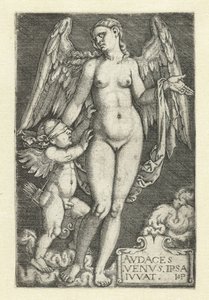 Venus y Cupido Avdaces Venvs ipsa ivvat (título sobre el objeto) de Hans Sebald Beham