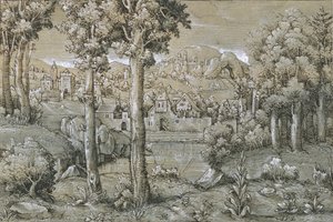 Paisaje imaginario, 1543 de Hans Sebald Lautensack