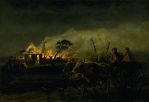 Una granja en llamas