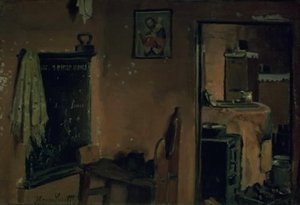 Interior de una casa campesina