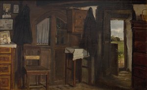 Interior de una casa de campo de Hans Smidth