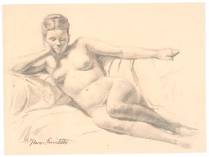 Modelo femenina acostada