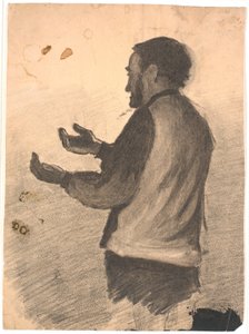 Hombre de pie aplaudiendo de Hans Smidth