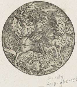 H. Jorge mata al dragón de Hans Springinklee (manner of)