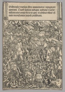 Segunda Guerra con Guelders, lámina 19 de Escenas Históricas de la Vida del Emperador Maximiliano I del Arco Triunfal de Hans Springinklee