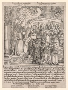 The Emperor Maximilian Presented by His Patron Saints to the Almighty de Hans Springinklee