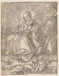 La Madonna en un banco de hierba de Hans Springinklee
