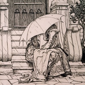 Ilustración para cuento de hadas de Hans Christian Andersen