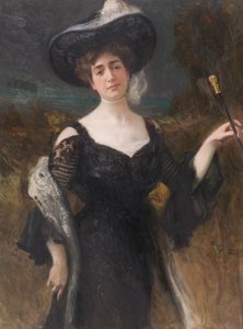 retrato de una dama de Hans Temple