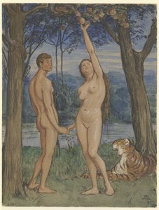 Adán y Eva de Hans Thoma