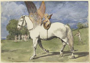 Cherub es Pegasus de Hans Thoma