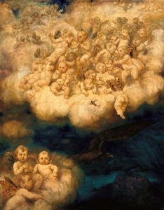Nube de ángeles de Hans Thoma