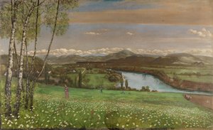 El valle del Rin, cerca de Säckingen de Hans Thoma