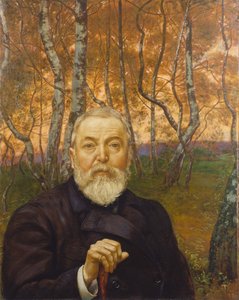 Autorretrato en un bosque de abedules