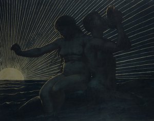 Pareja de tritones, 1892 de Hans Thoma