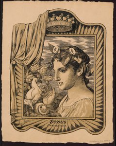 «Venus, soberana del año». Proyectos para el «Calendario perpetuo en imágenes», parte II (Immerwährender Bilderkalender) de Hans Thoma