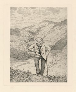Excursionistas en la montaña de Hans Thoma