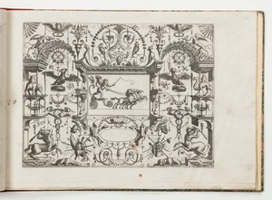 Placa 20, de Grotteßco in diverßche manieren (Varios grotescos) de Hans Vredeman de Vries