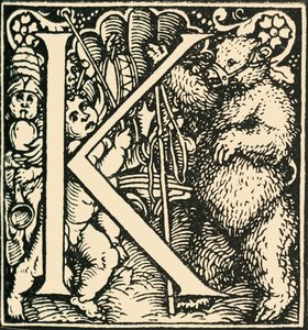 K - Un alfabeto por Hans Weiditz, c1520-1521, 1908 de Hans Weiditz