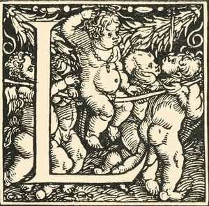 L - Un alfabeto por Hans Weiditz, c1520-1521, 1908 de Hans Weiditz