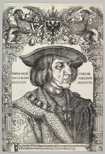 Retrato del Emperador Maximiliano I, 1519 de Hans Weiditz