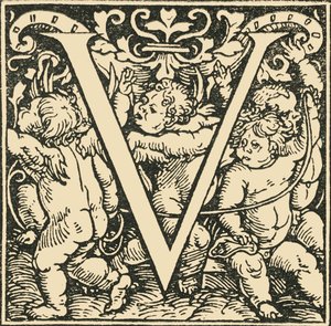 V - Un alfabeto de Hans Weiditz, c1520-1521 de Hans Weiditz